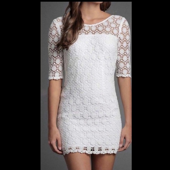 Off-White Lace Dress - Picture 1 of 7